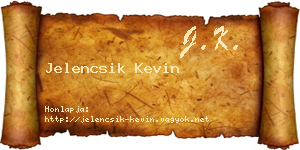 Jelencsik Kevin névjegykártya